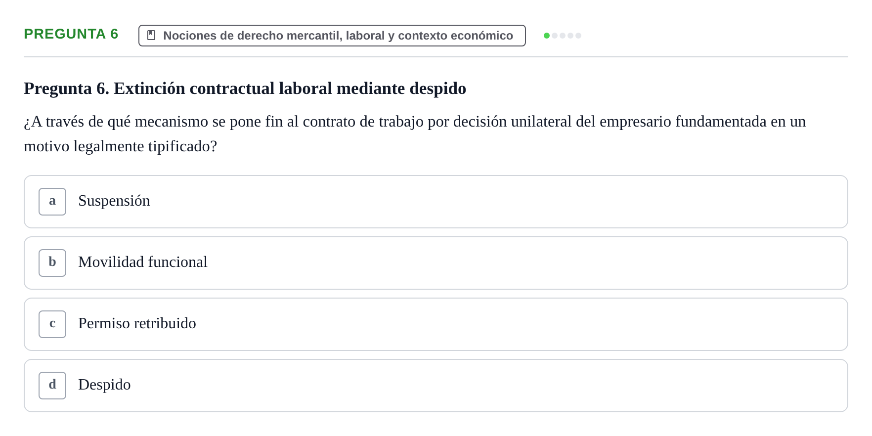 Enunciado: Pregunta 6