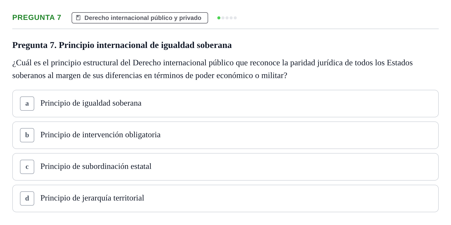Enunciado: Pregunta 7