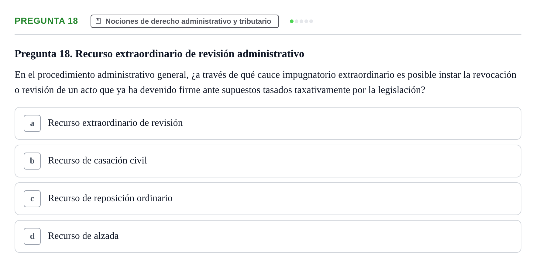 Enunciado: Pregunta 18