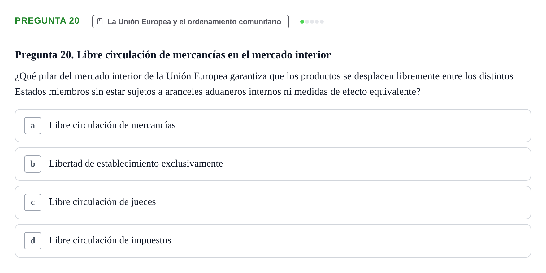 Enunciado: Pregunta 20