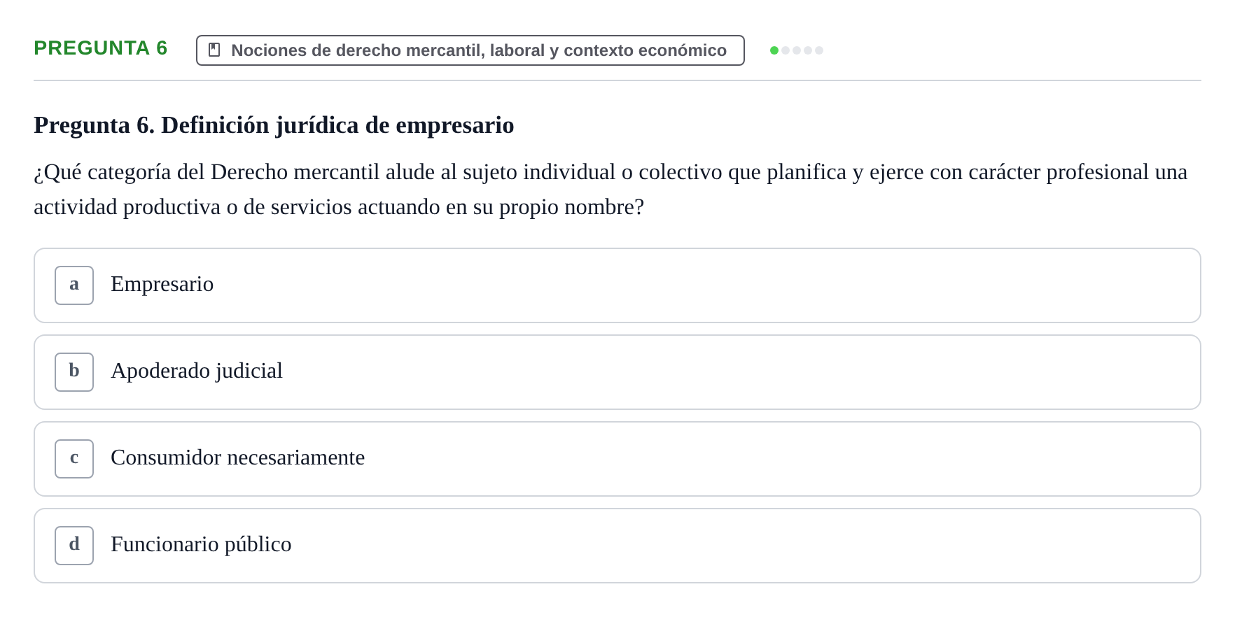 Enunciado: Pregunta 6