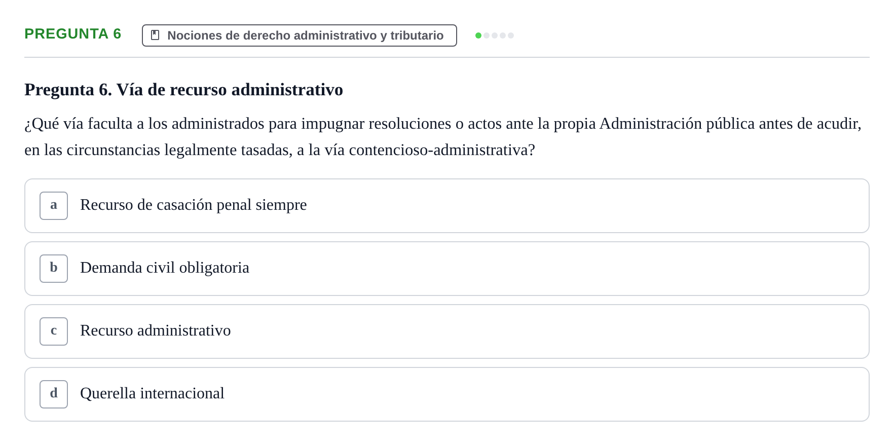 Enunciado: Pregunta 6