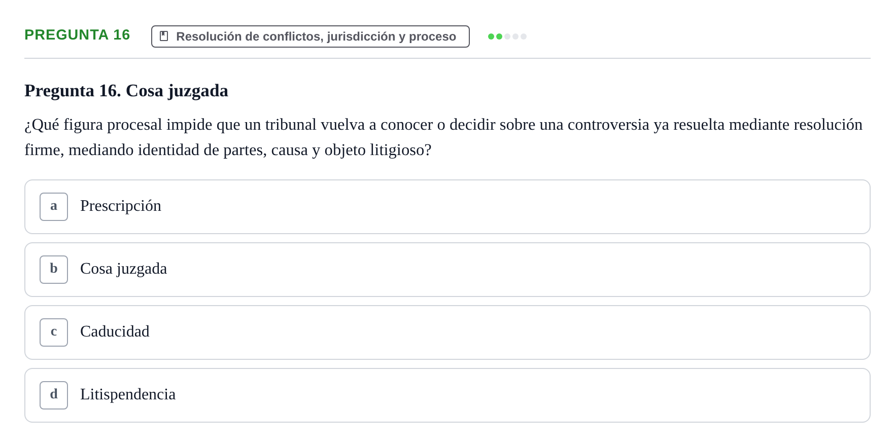 Enunciado: Pregunta 16