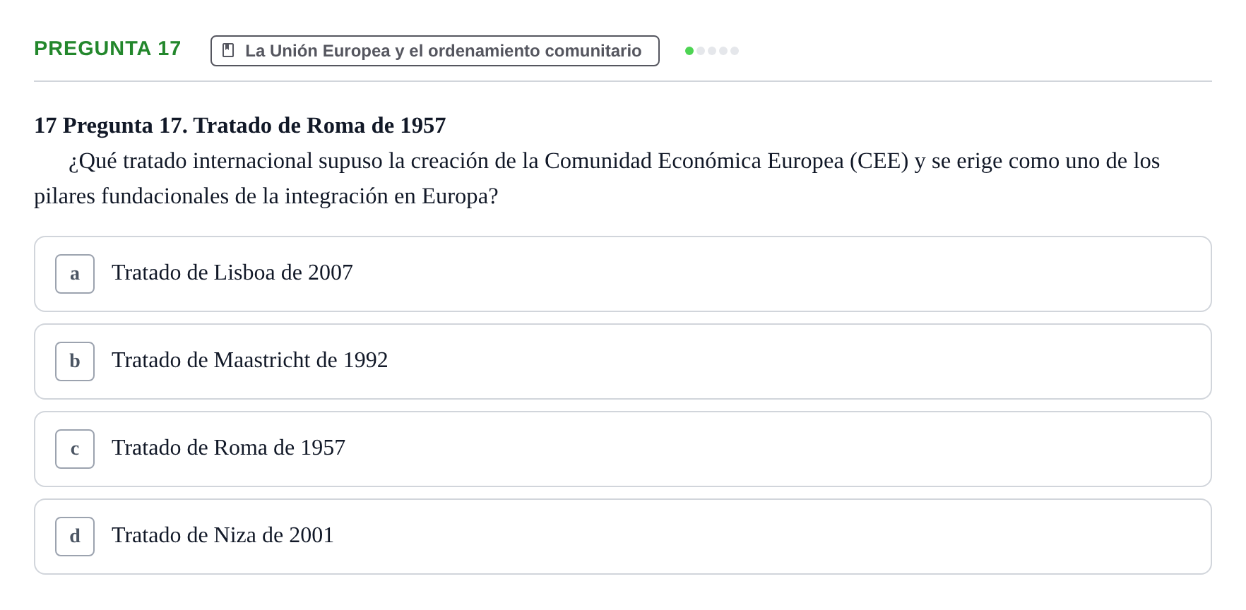 Enunciado: Pregunta 17