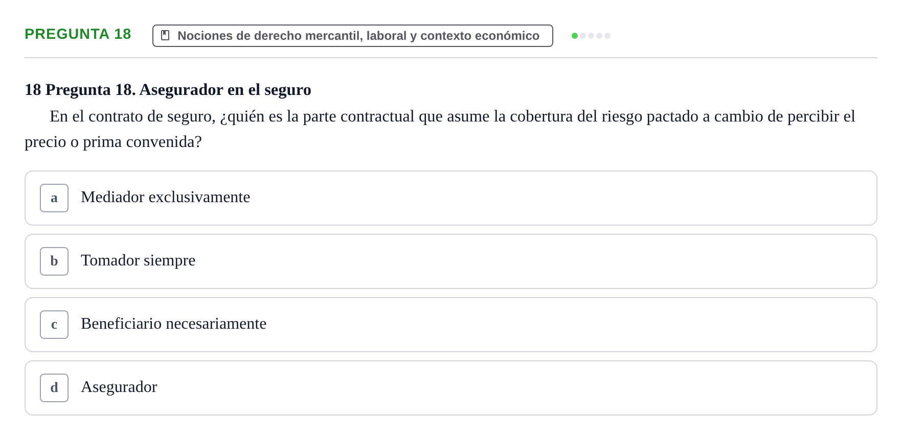 Enunciado: Pregunta 18