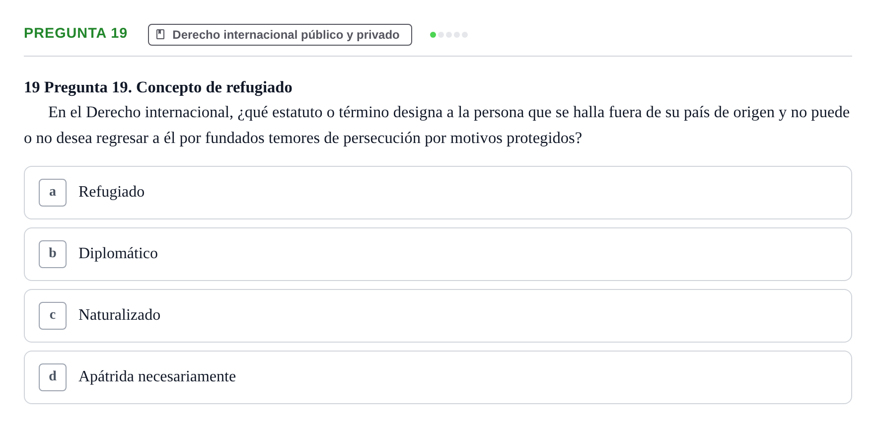 Enunciado: Pregunta 19