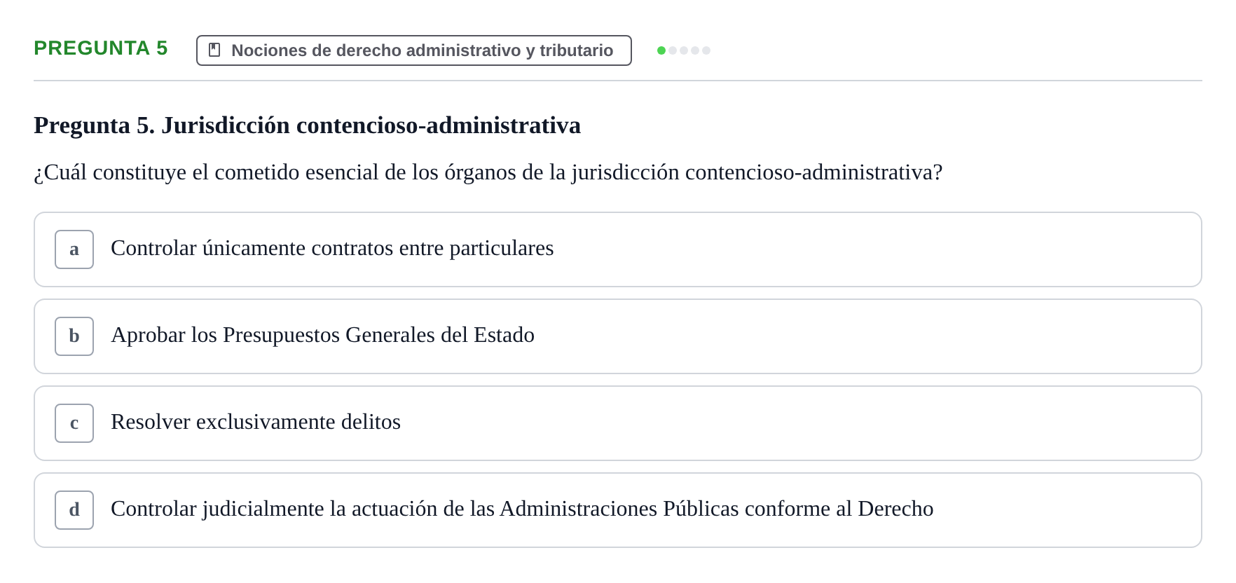 Enunciado: Pregunta 5