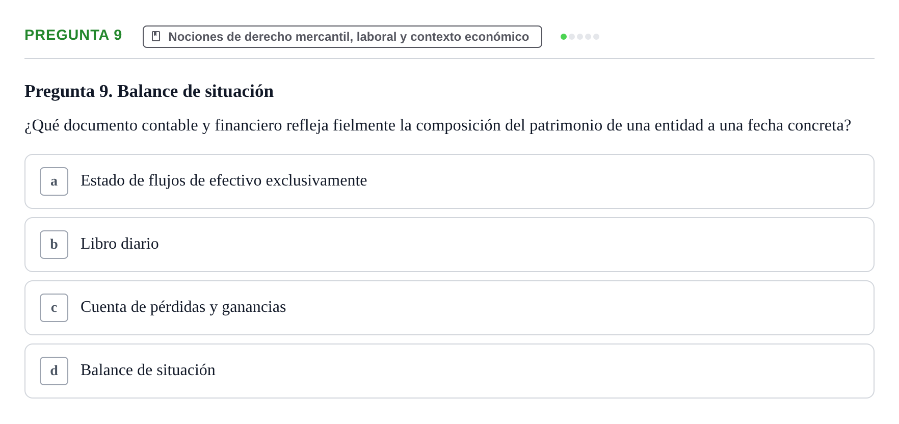 Enunciado: Pregunta 9