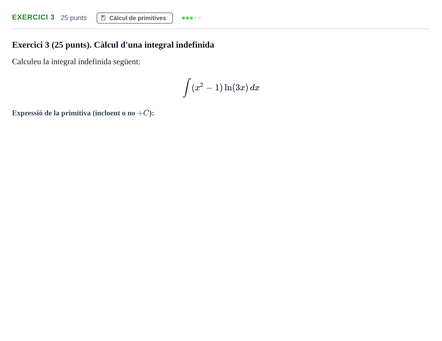 Enunciado: Exercici 3 · Matemáticas I URV 2017