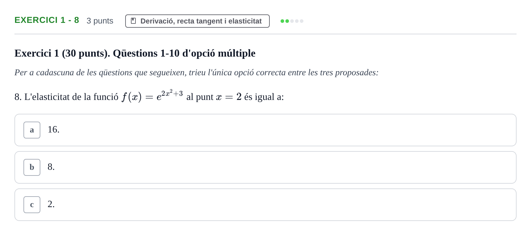 Enunciado: Exercici 1 - 8 · Matemáticas I URV 2018