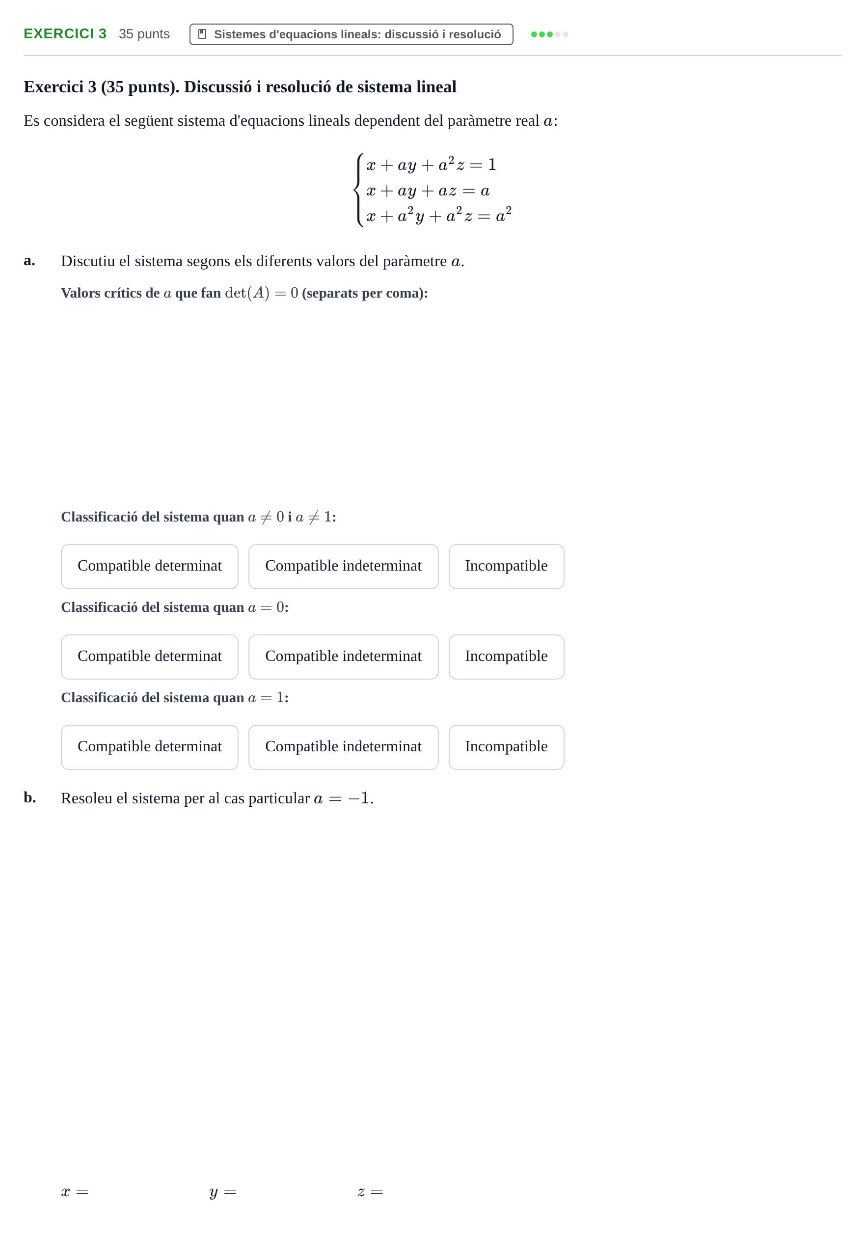 Enunciado: Exercici 3 · Matemáticas I URV 2018