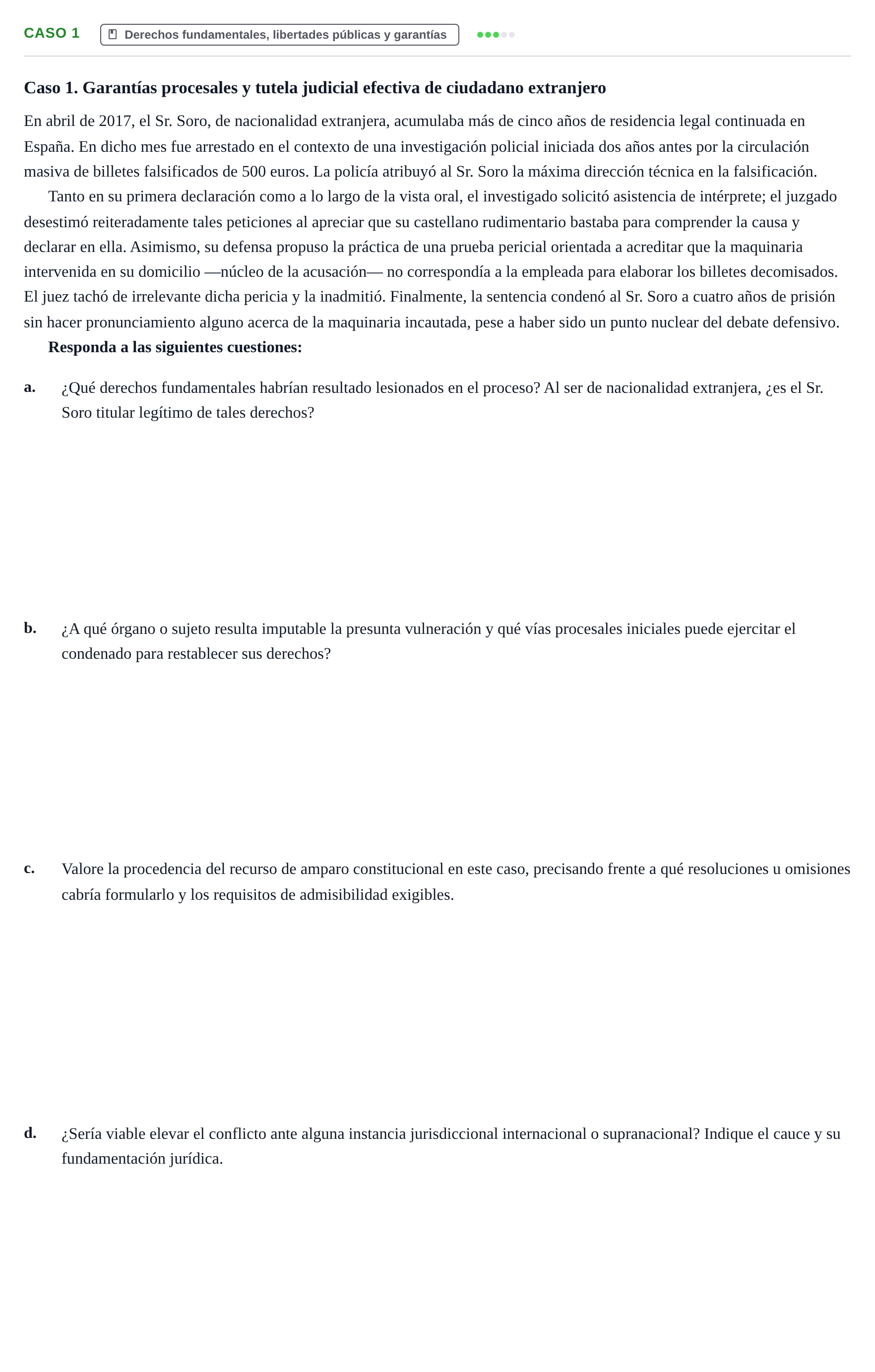 Enunciado: Ejercicio Caso 1 · Sistema de Derechos y Libertades UB 2017