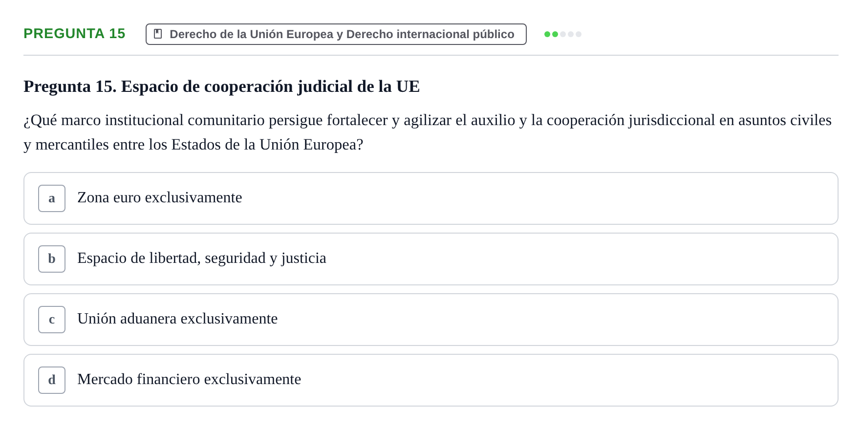 Enunciado: Pregunta 15