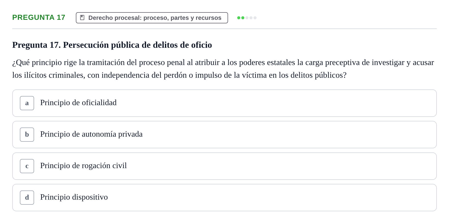 Enunciado: Pregunta 17
