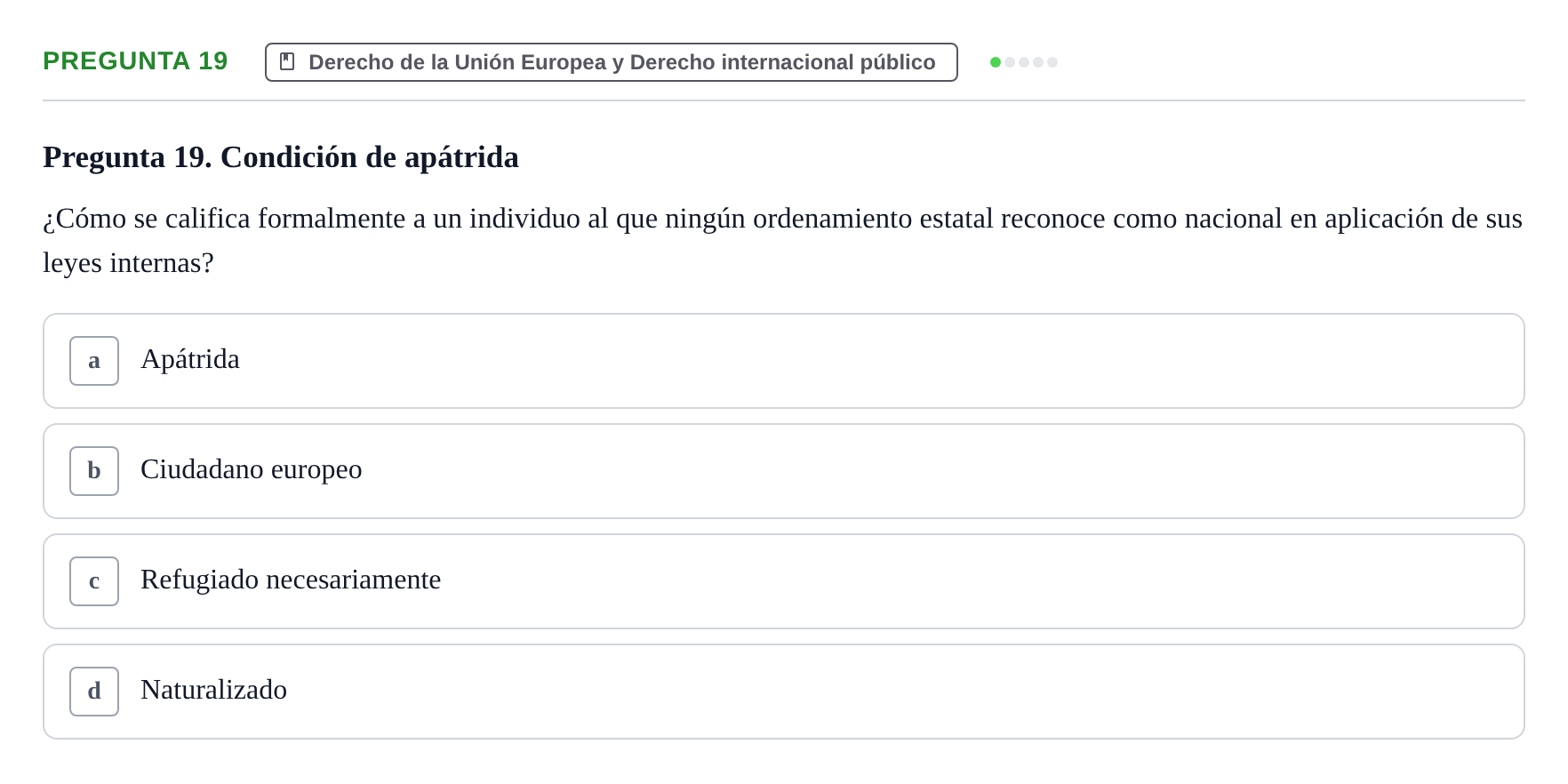 Enunciado: Pregunta 19