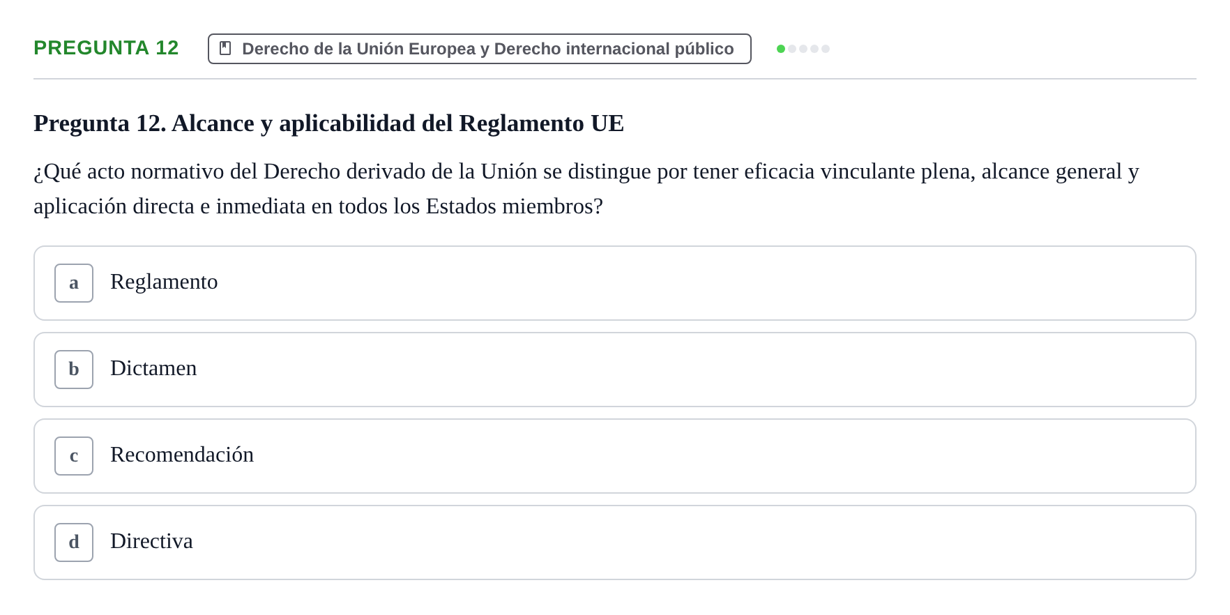 Enunciado: Pregunta 12