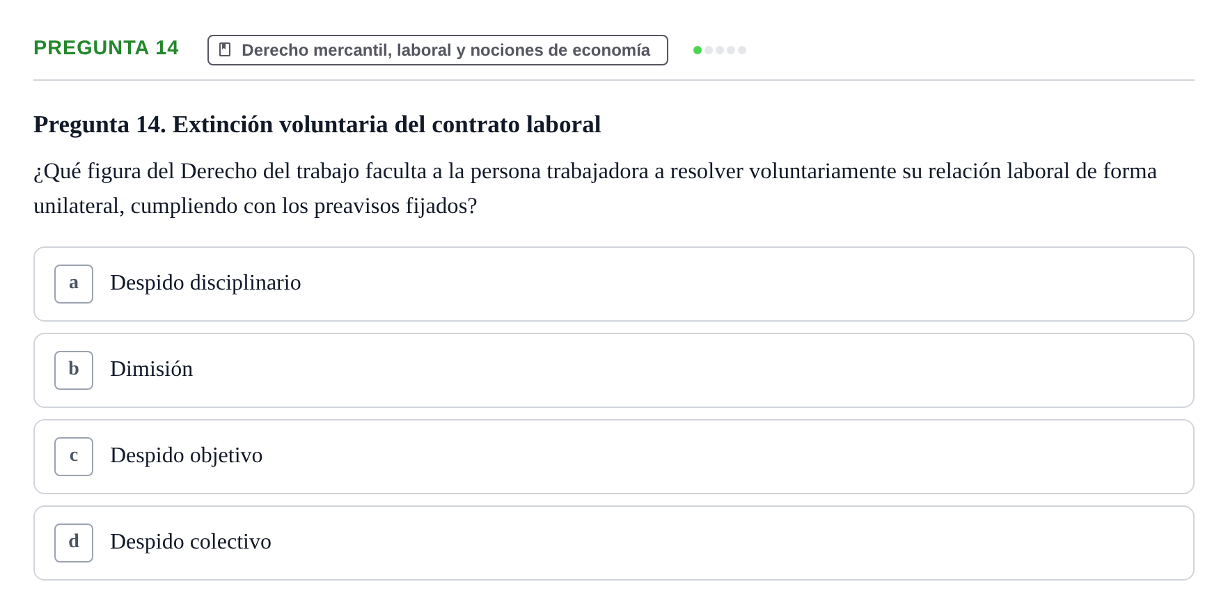 Enunciado: Pregunta 14