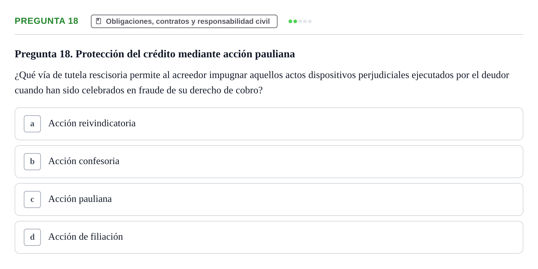 Enunciado: Pregunta 18