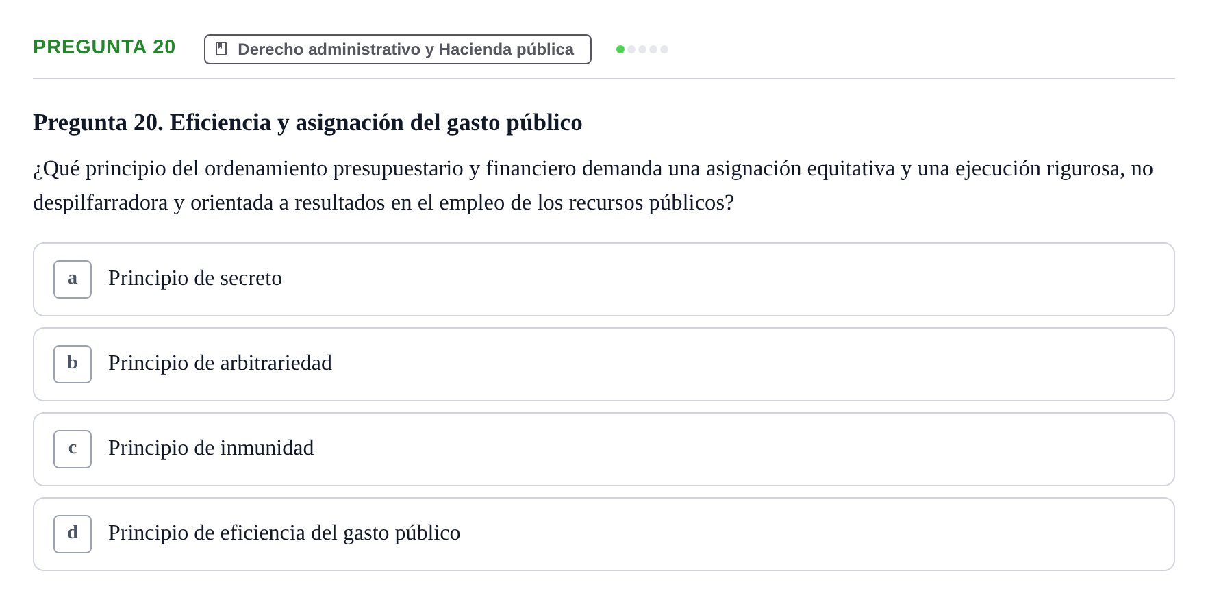 Enunciado: Pregunta 20