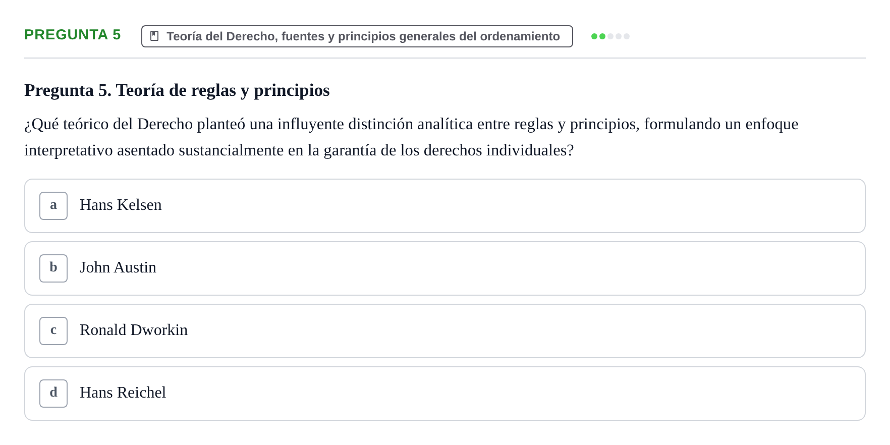 Enunciado: Pregunta 5