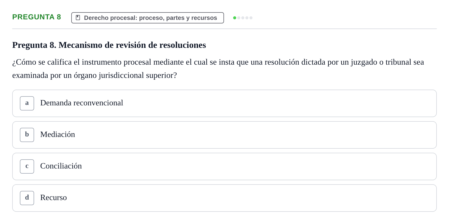 Enunciado: Pregunta 8