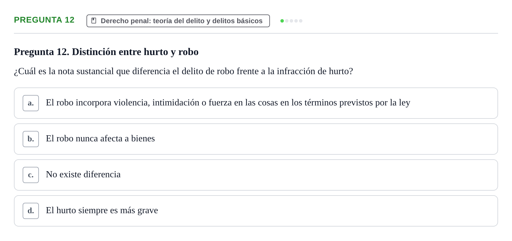Enunciado: Pregunta 12