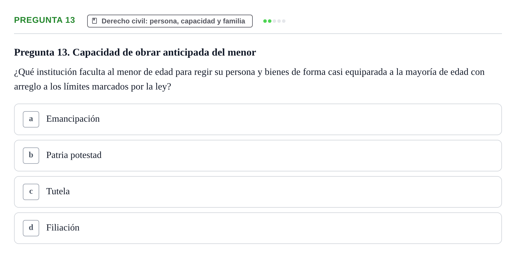 Enunciado: Pregunta 13