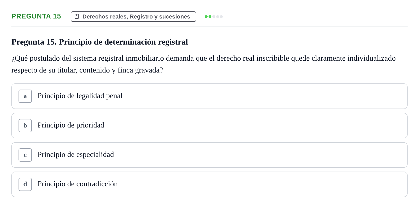 Enunciado: Pregunta 15