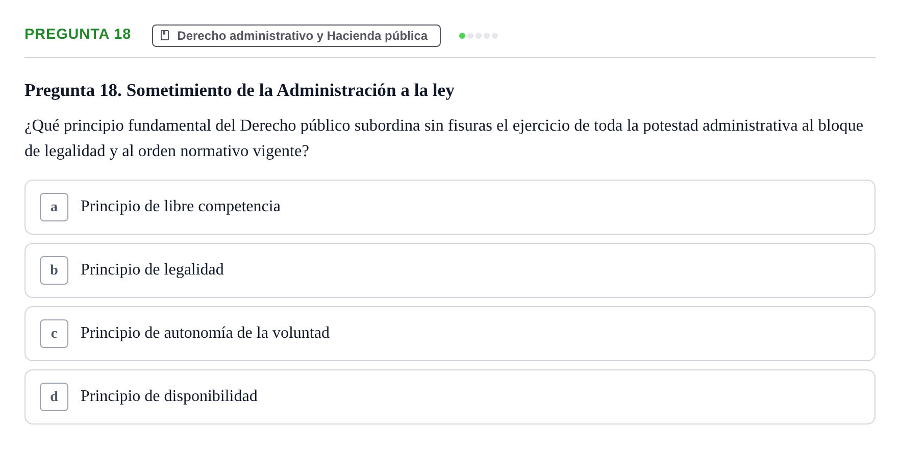 Enunciado: Pregunta 18