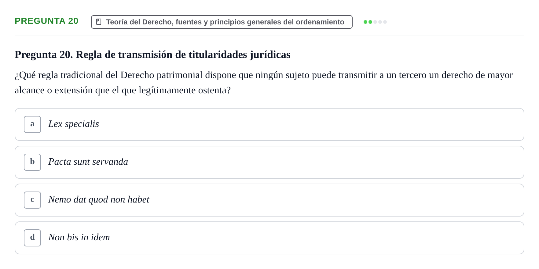 Enunciado: Pregunta 20