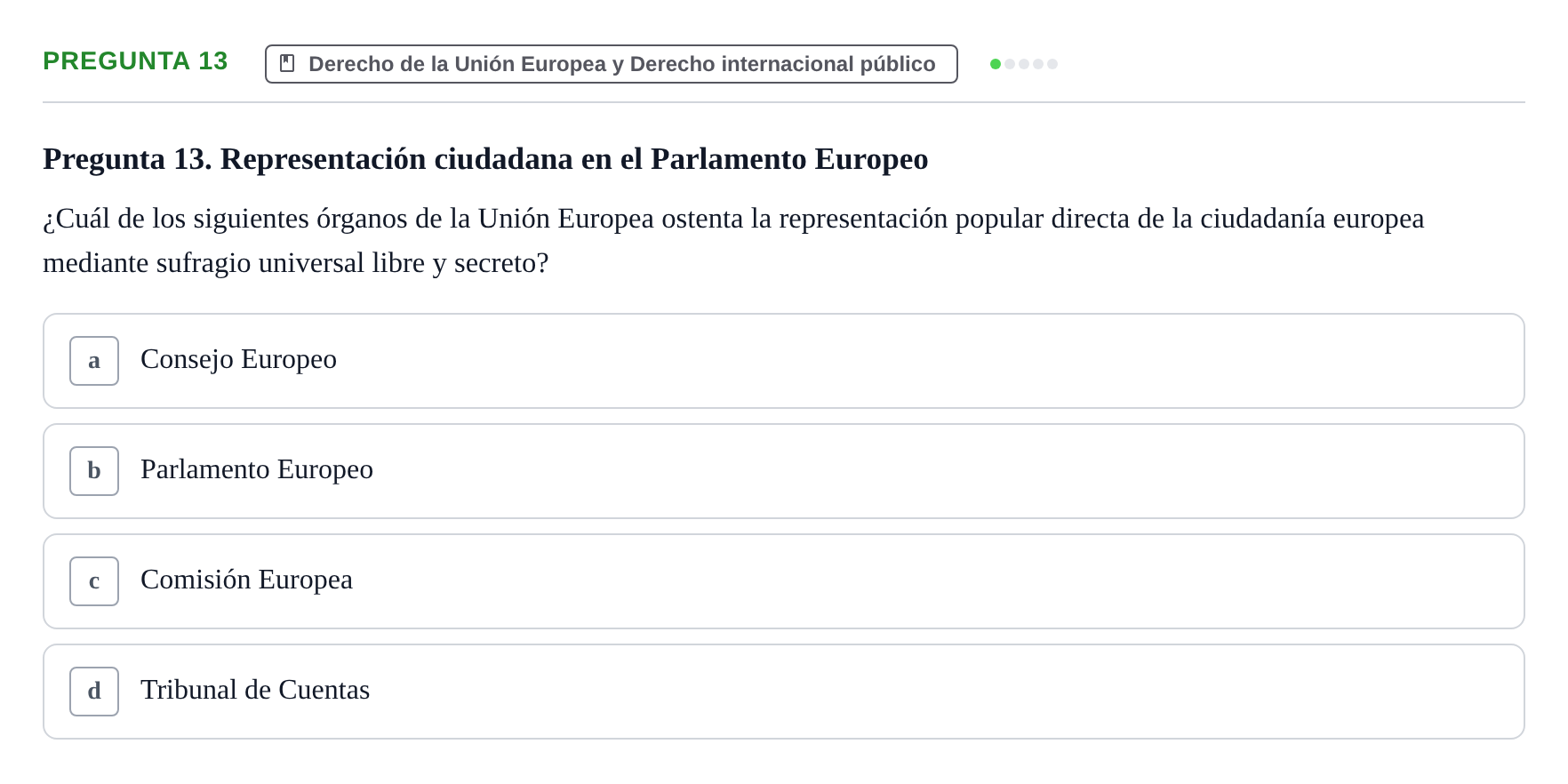 Enunciado: Pregunta 13