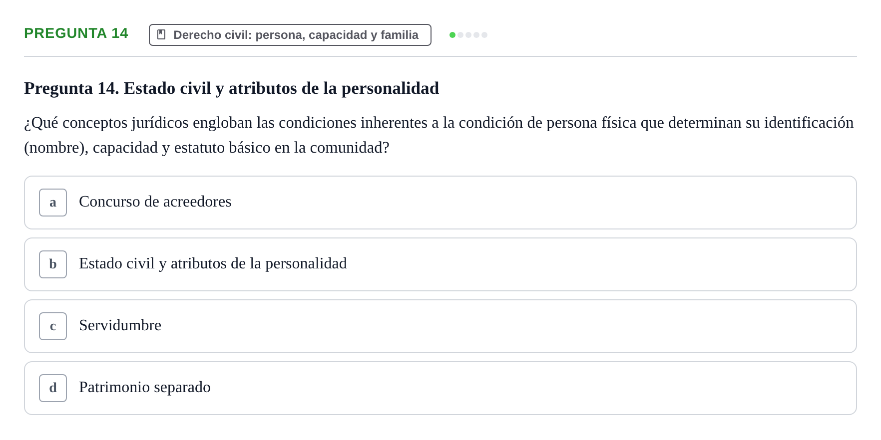 Enunciado: Pregunta 14