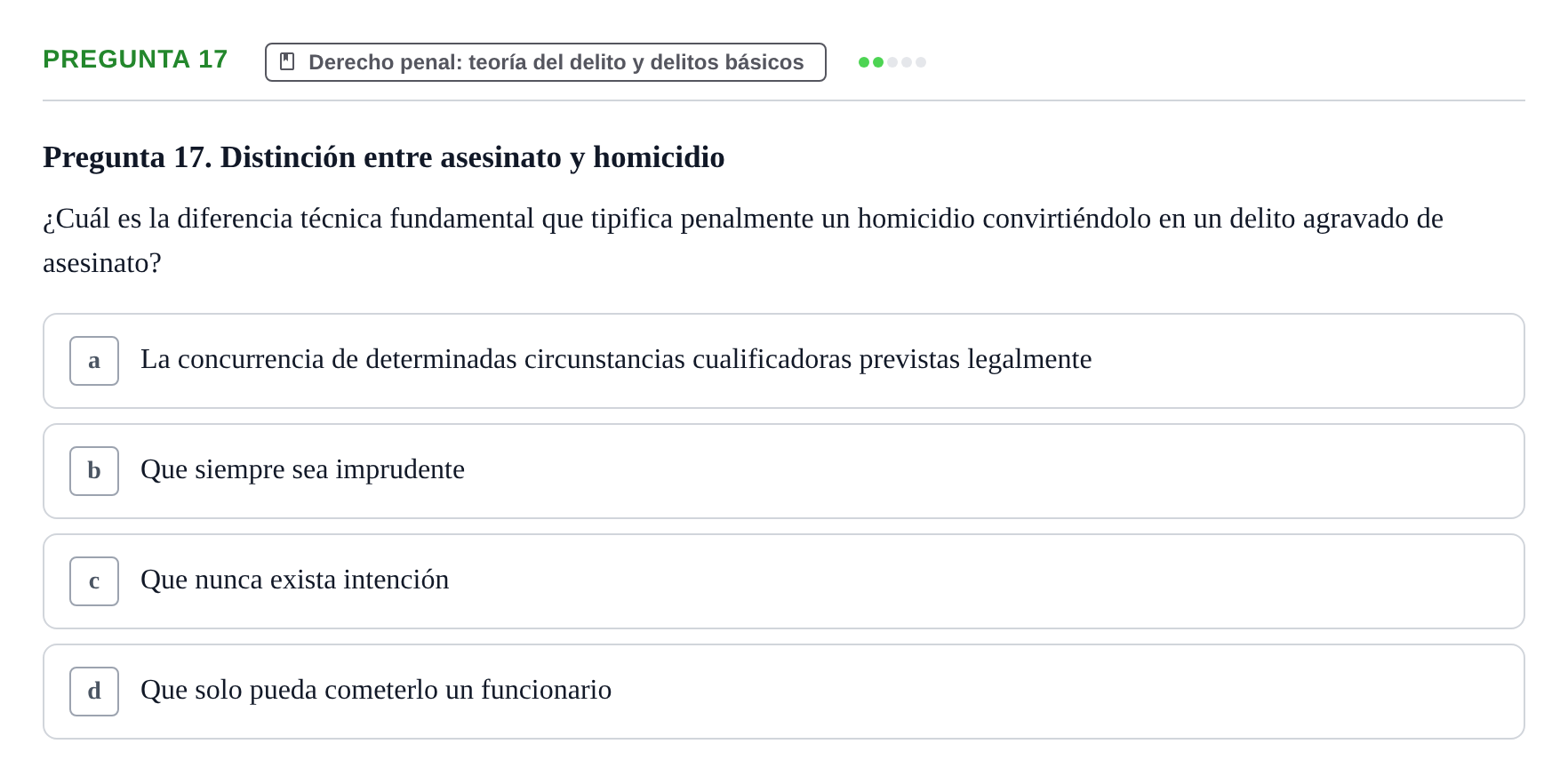 Enunciado: Pregunta 17