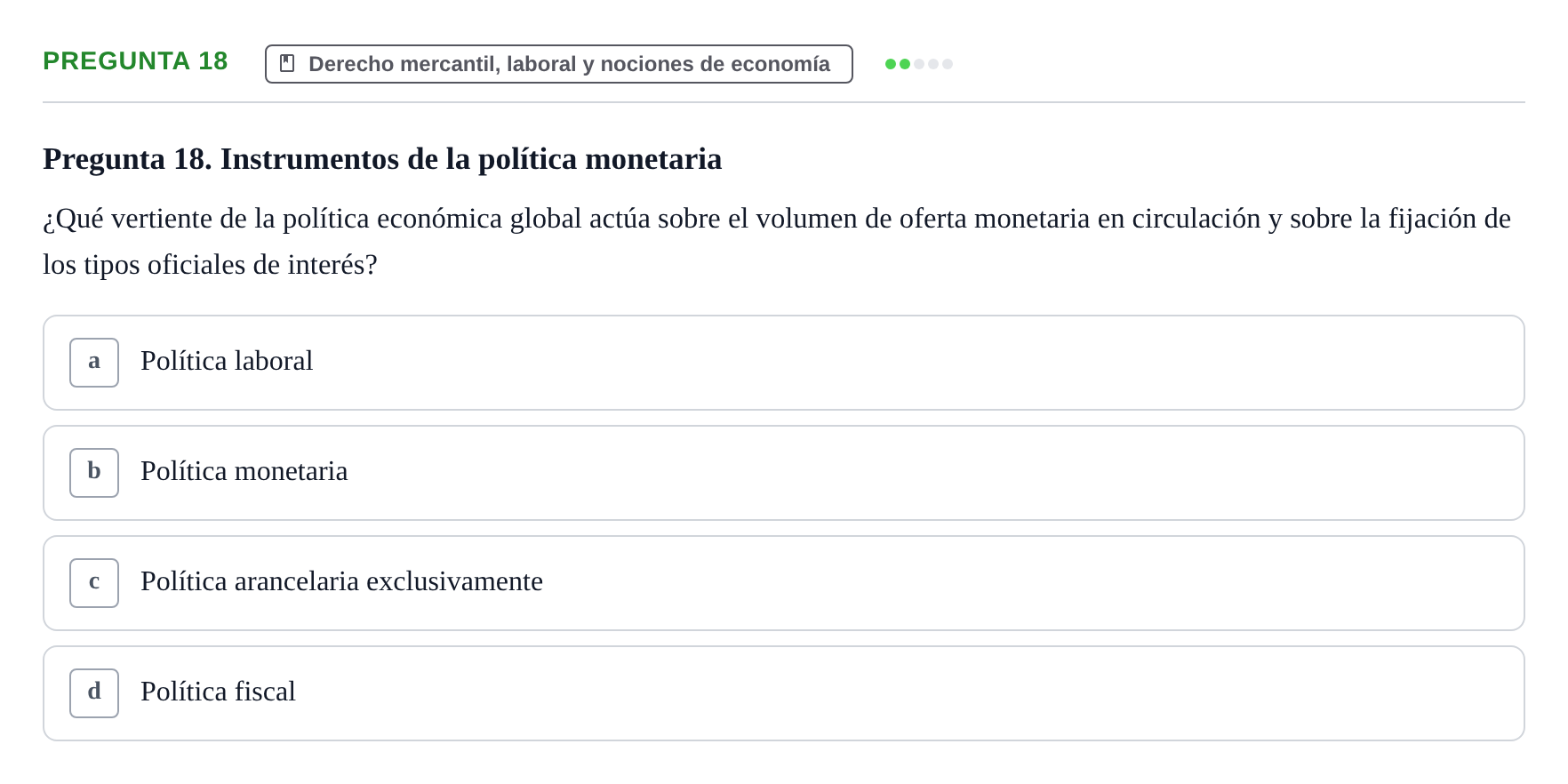 Enunciado: Pregunta 18