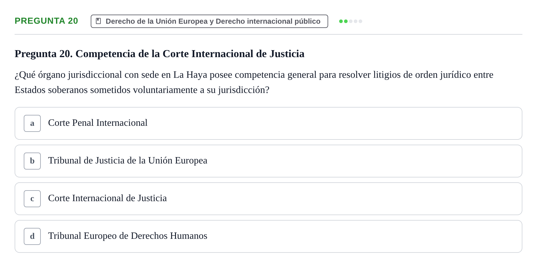 Enunciado: Pregunta 20