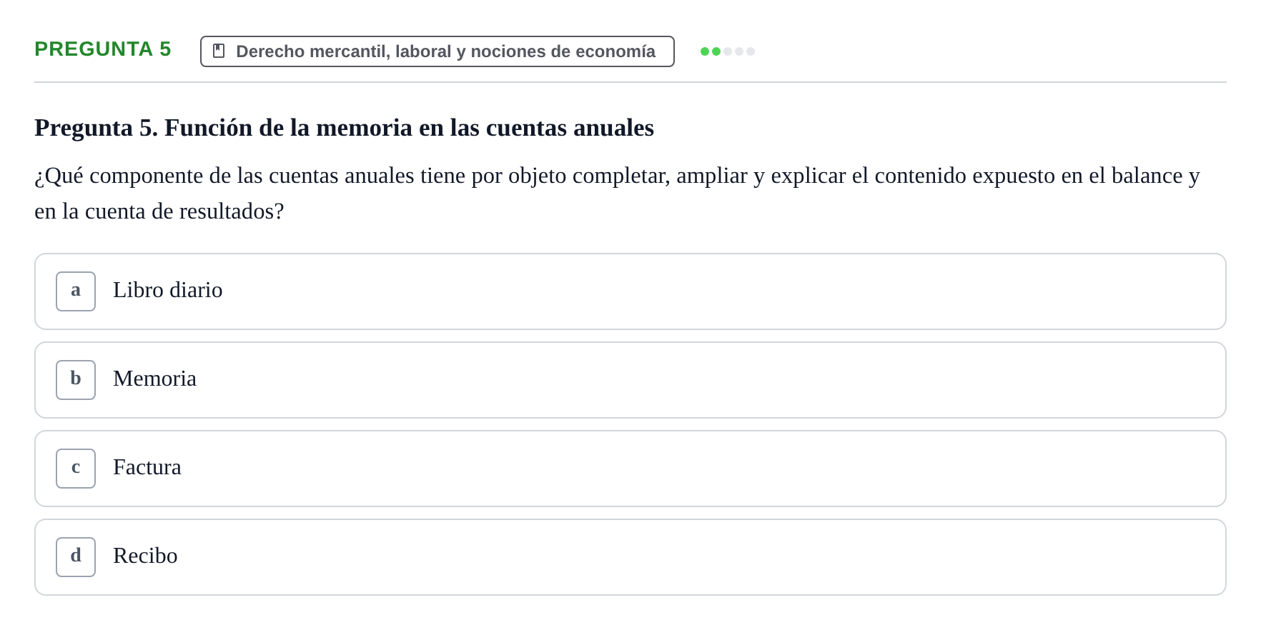 Enunciado: Pregunta 5