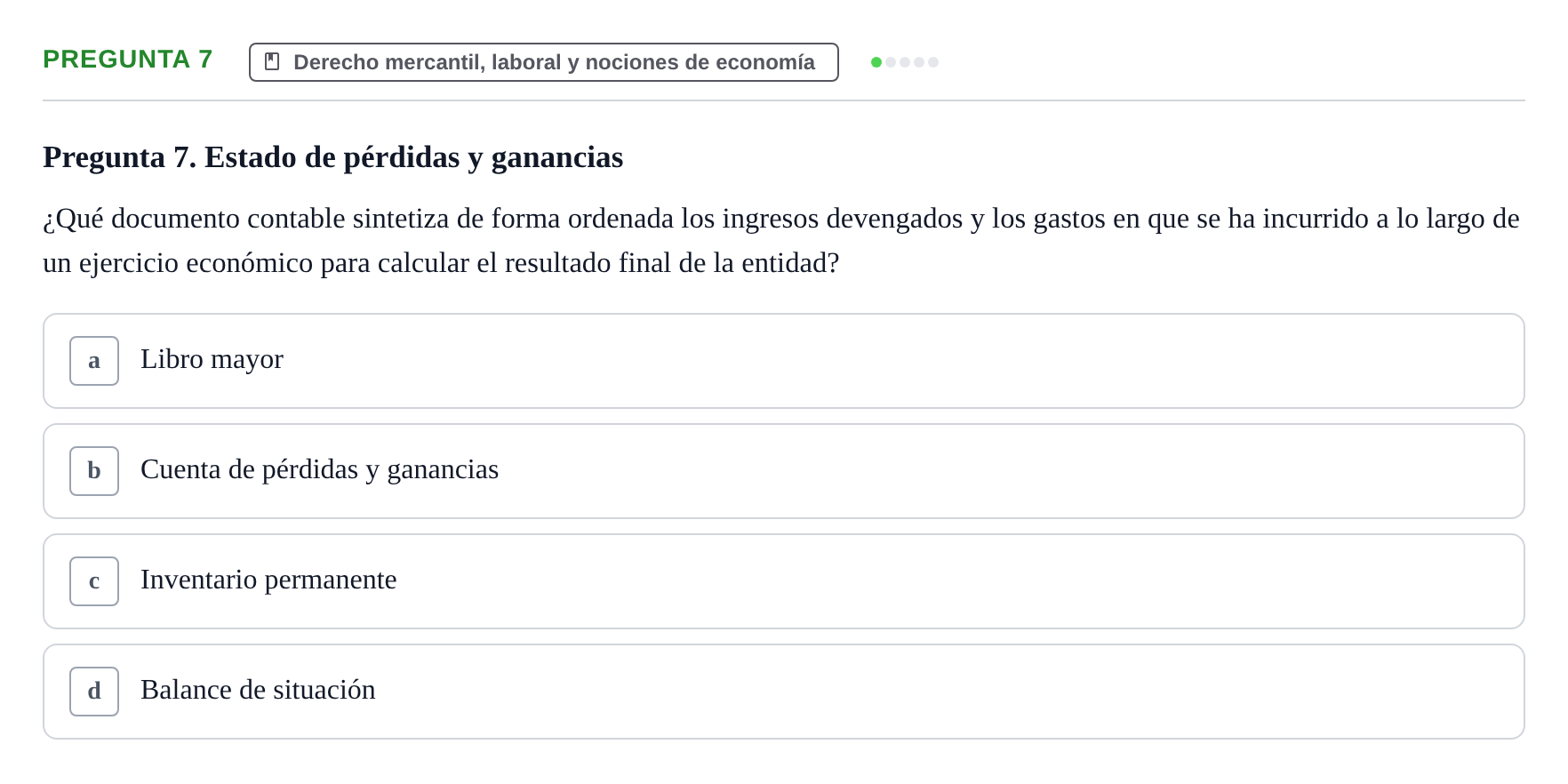 Enunciado: Pregunta 7