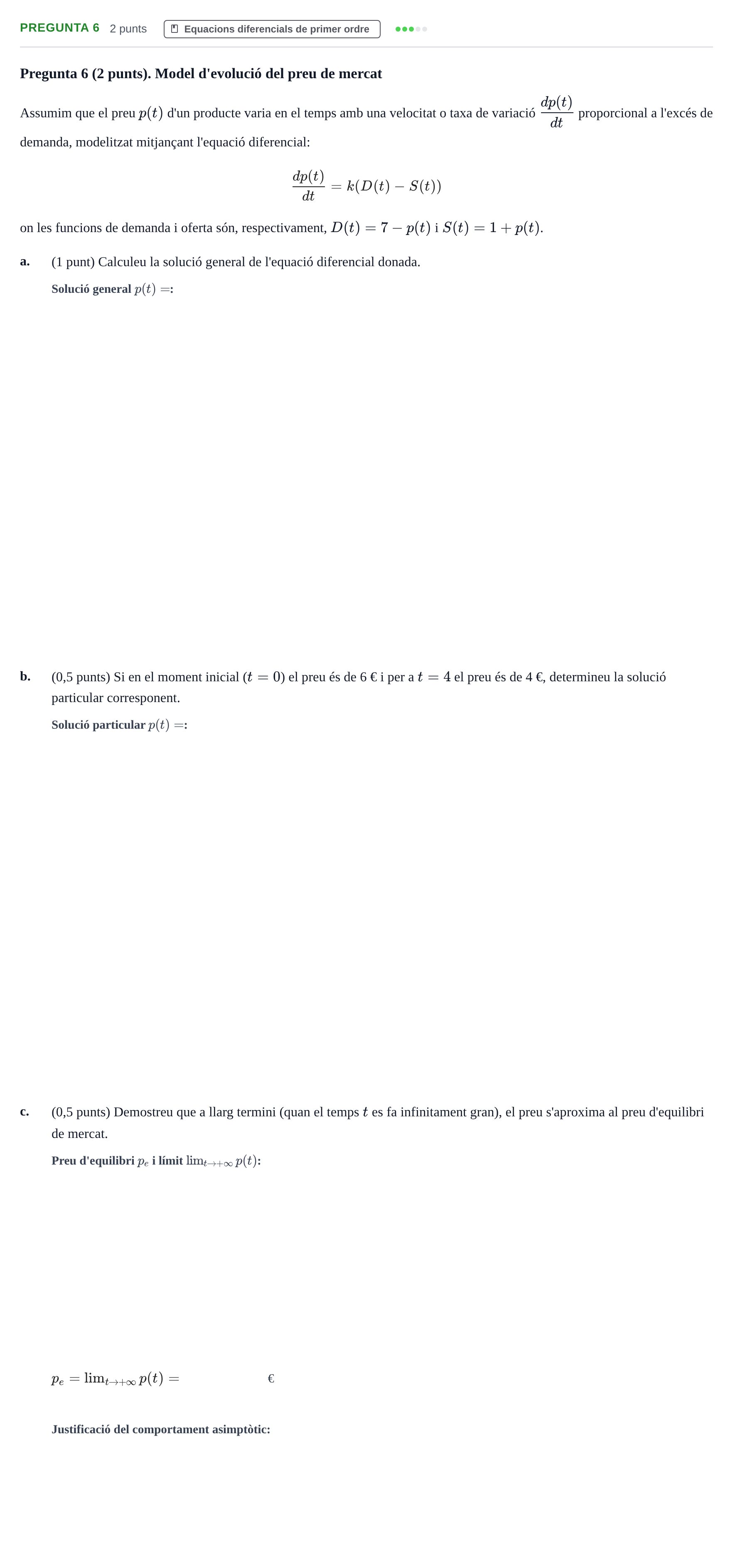 Enunciado: Pregunta 6 · Matemàtiques Ii UB 2021