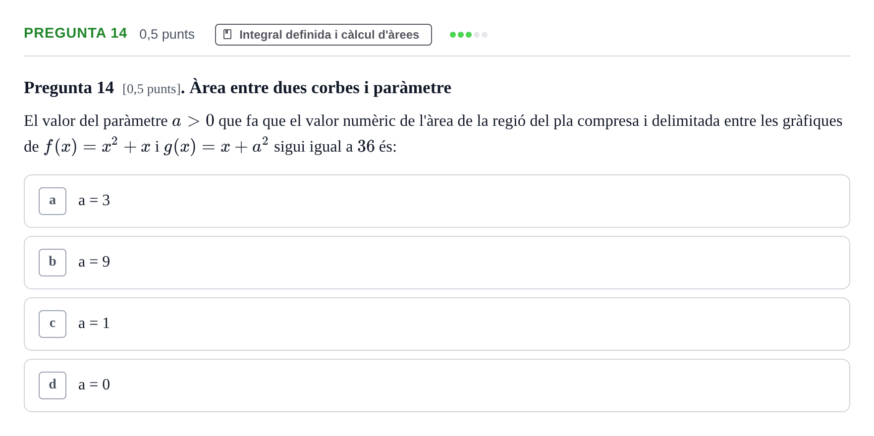 Enunciado: Pregunta 14 · Matemàtiques Ii UB Juny 2021