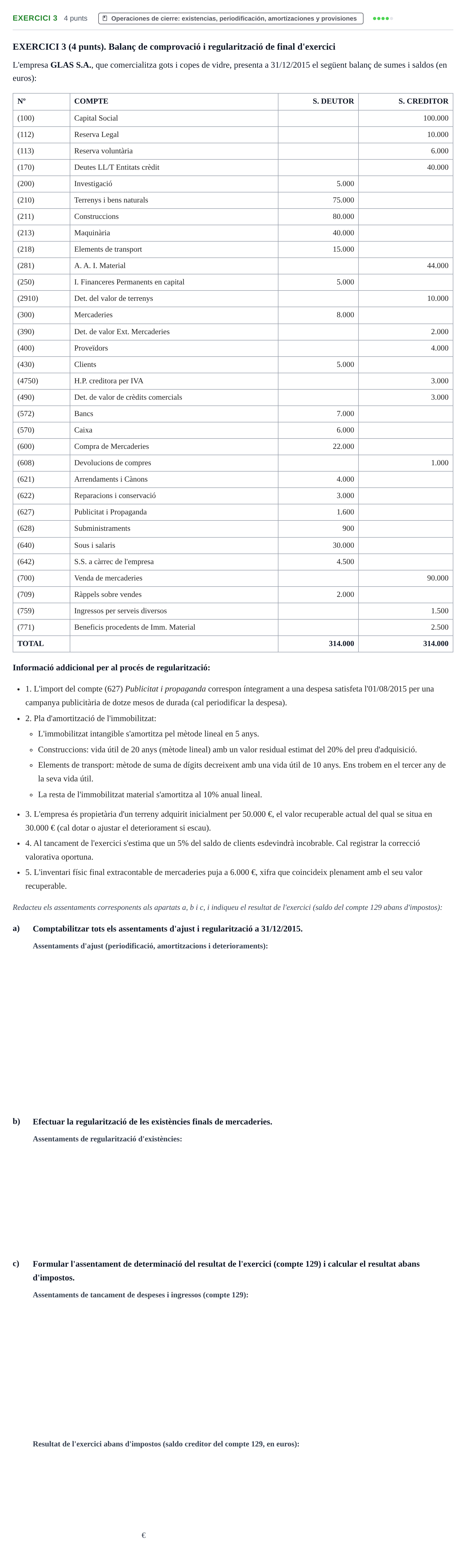 Enunciado: Problema 3 · Introducción a la Contabilidad URV 2015