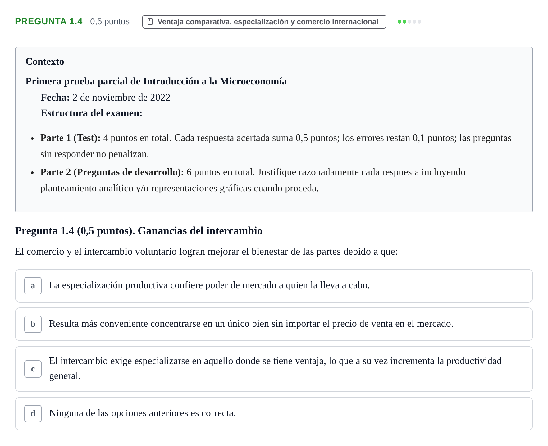 Enunciado: Pregunta 1.4 · Introducción a la Microeconomía URV 2022