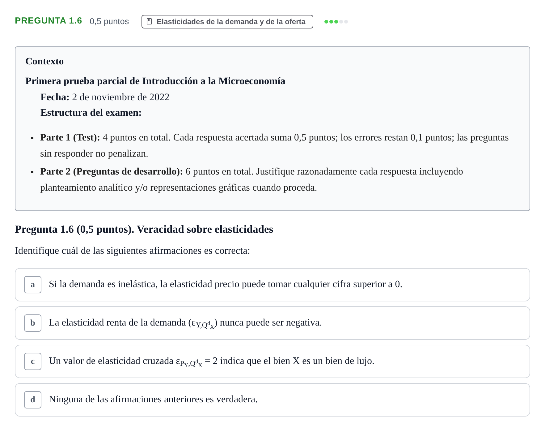 Enunciado: Pregunta 1.6 · Introducción a la Microeconomía URV 2022