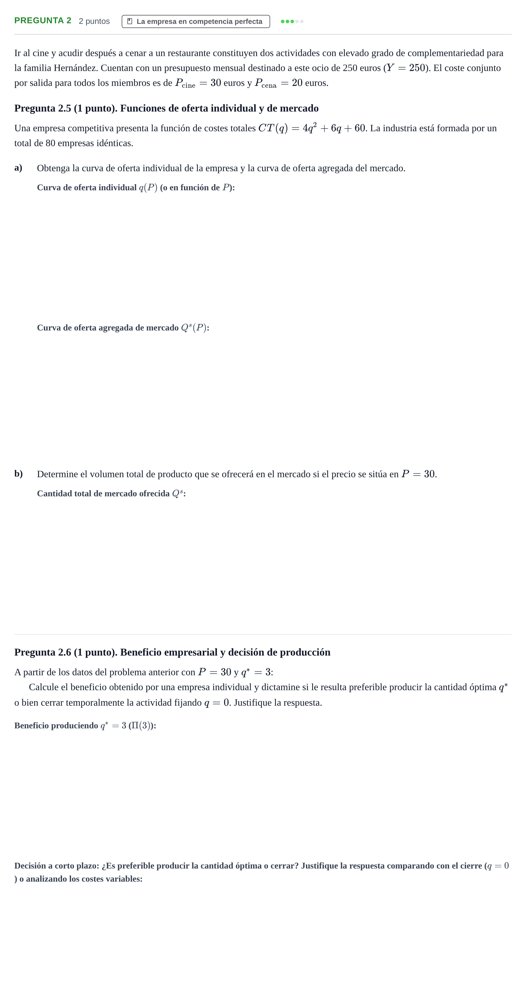 Enunciado: Pregunta 2 · Introducción a la Microeconomía URV 2022