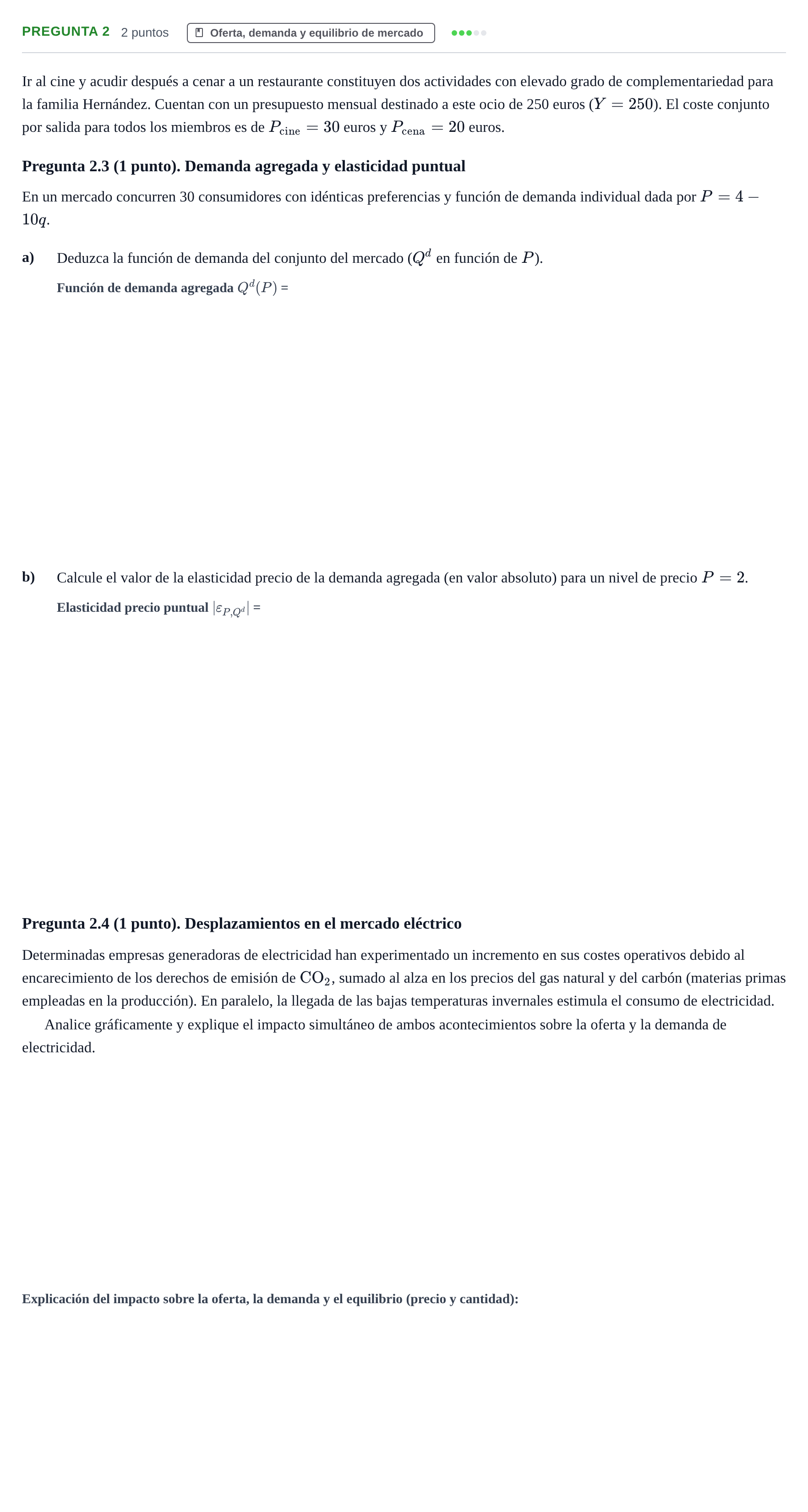 Enunciado: Pregunta 2 · Introducción a la Microeconomía URV 2022