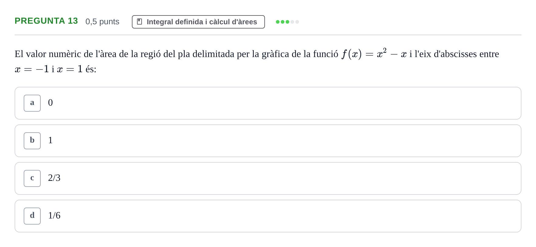 Enunciado: Pregunta 13 · Matemàtiques Ii UB 2021