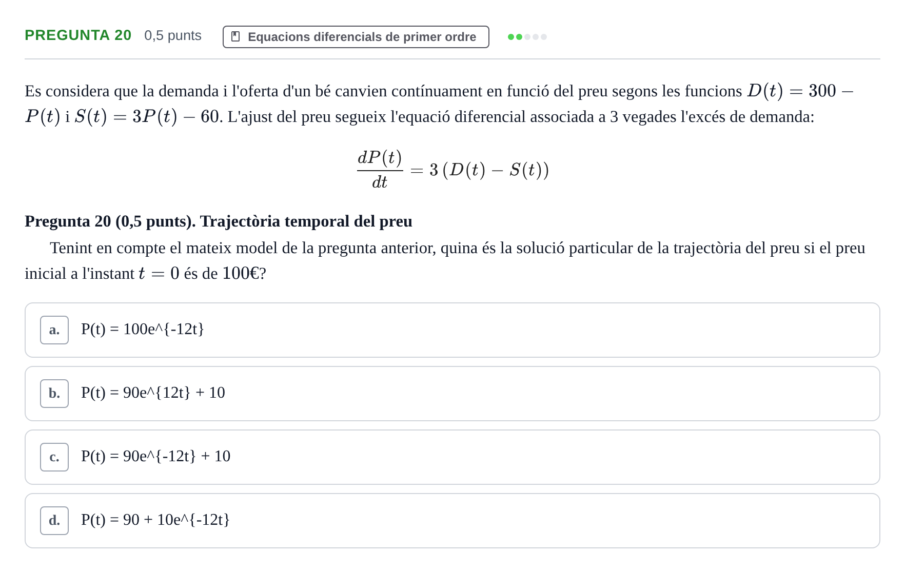 Enunciado: Pregunta 20 · Matemàtiques Ii UB 2021