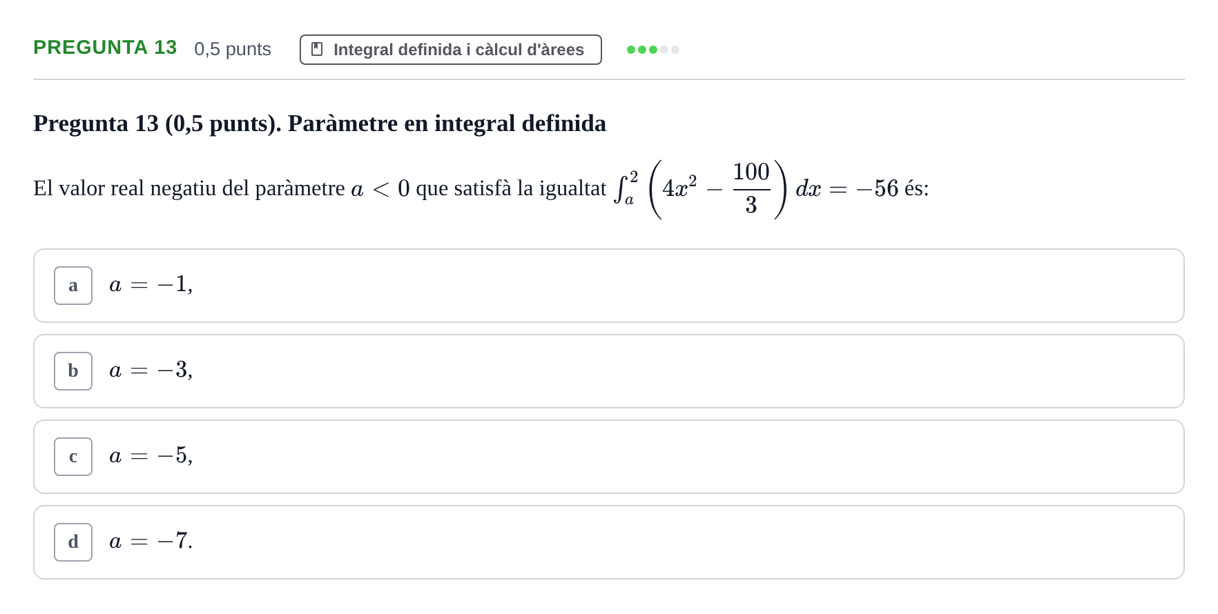 Enunciado: Pregunta 13 · Matemàtiques Ii UB Juny 2024