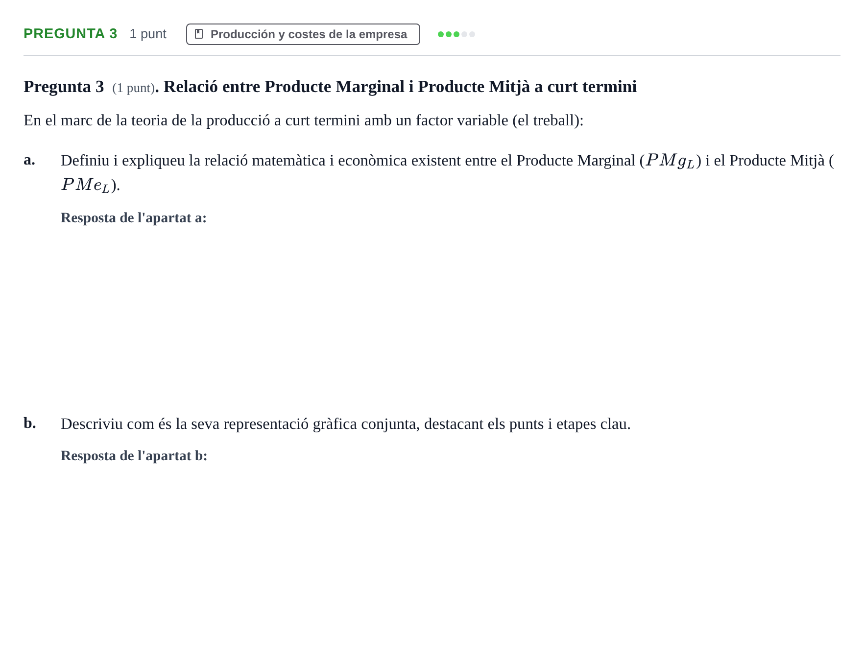 Enunciado: Pregunta 3 · Introducción a la Microeconomía URV 2019