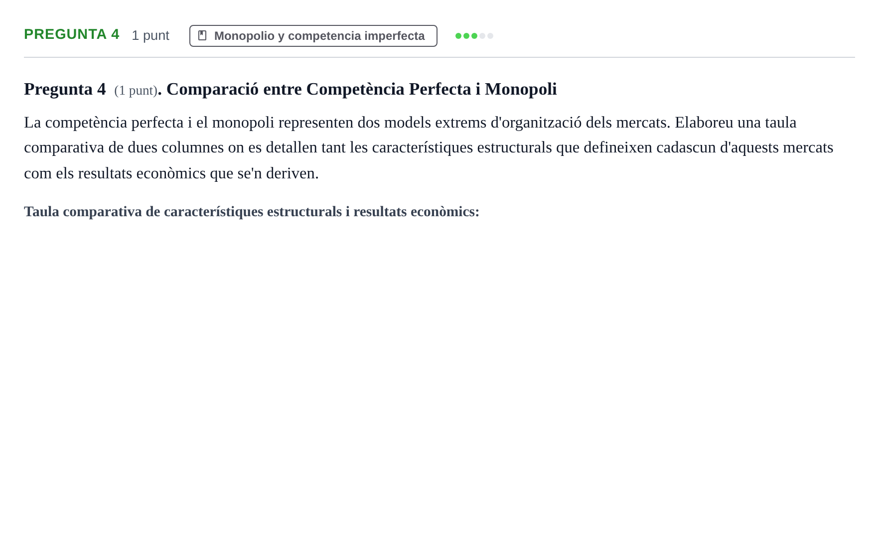 Enunciado: Pregunta 4 · Introducción a la Microeconomía URV 2019