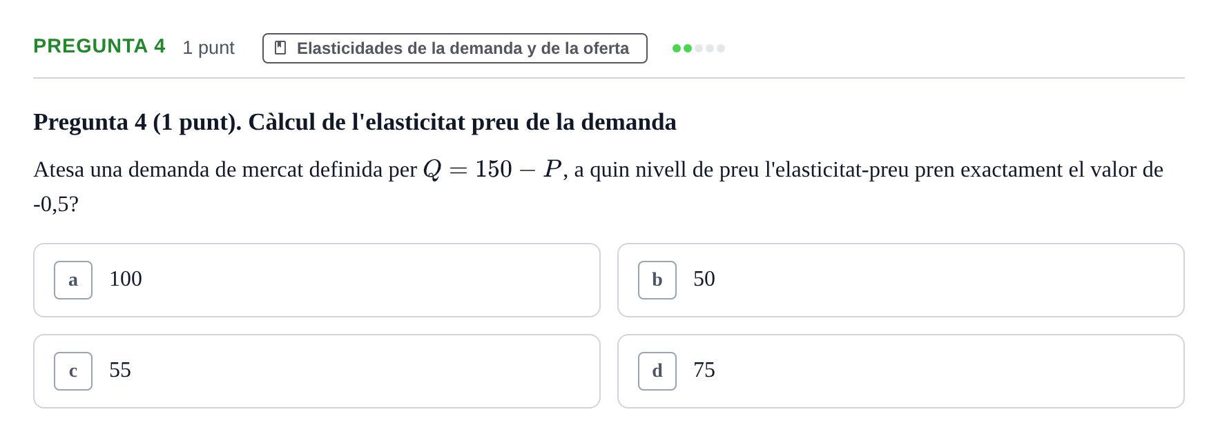 Enunciado: Pregunta 4 · Introducción a la Microeconomía URV Exemples